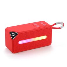 T&G TG685 Mini altoparlante portatile wireless Bluetooth per esterni con luce LED per atmosfera (rosso)