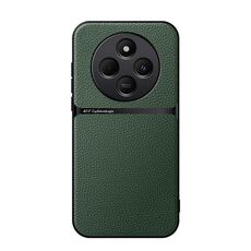 Per Redmi 14C 4G Custodia per telefono antiurto magnetica in pelle Litchi a copertura totale (verde)