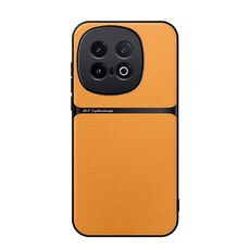 Per vivo iQOO 13 Custodia per telefono antiurto magnetica in pelle Litchi con copertura completa (giallo)