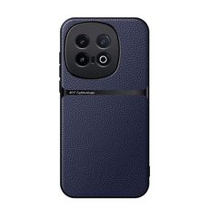 Per vivo iQOO 13 Custodia per telefono antiurto magnetica in pelle Litchi con copertura completa (blu navy)