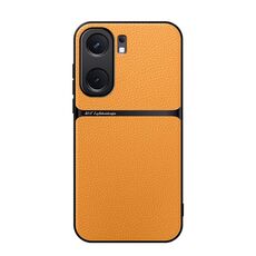 Per vivo iQOO Neo9 Custodia per telefono antiurto magnetica in pelle Litchi con copertura completa (giallo)