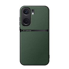 Per vivo iQOO Neo9 Custodia per telefono antiurto magnetica in pelle Litchi con copertura completa (verde)