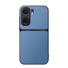 Per vivo iQOO Neo9 Custodia per telefono antiurto magnetica in pelle Litchi a copertura totale (blu)