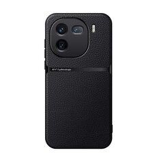 Per vivo iQOO 12 Pro Custodia per telefono antiurto magnetica in pelle Litchi a copertura totale (nero)