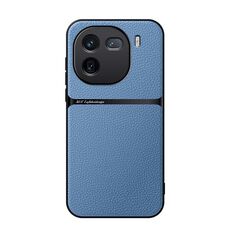 Per vivo iQOO 12 Pro Custodia per telefono antiurto magnetica in pelle Litchi con copertura completa (blu)