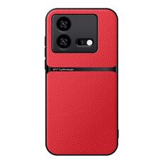 Per vivo iQOO Neo8 / iQOO Neo8 Pro Custodia per telefono antiurto magnetica in pelle Litchi a copertura totale (rossa)