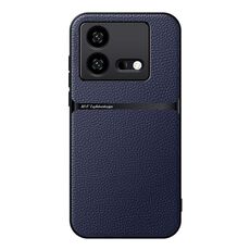 Per vivo iQOO Neo8 / iQOO Neo8 Pro Custodia per telefono antiurto magnetica in pelle Litchi a copertura totale (blu navy)
