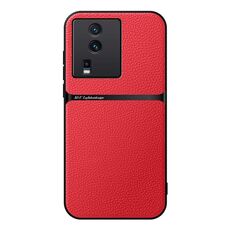 Per vivo iQOO Neo7 / iQOO Neo7 SE Custodia per telefono antiurto magnetica in pelle Litchi a copertura totale (rosso)