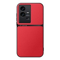 Per vivo iQOO 11 Pro Custodia per telefono antiurto magnetica in pelle Litchi con copertura completa (rosso)