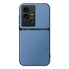 Per vivo iQOO 11 Pro Custodia per telefono antiurto magnetica in pelle Litchi con copertura completa (blu)