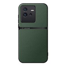 Per vivo iQOO Neo6 / iQOO Neo6 SE Custodia per telefono antiurto magnetica in pelle Litchi a copertura totale (verde)