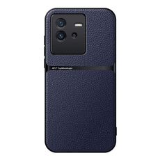 Per vivo iQOO Neo6 / iQOO Neo6 SE Custodia per telefono antiurto magnetica in pelle Litchi a copertura totale (blu navy)