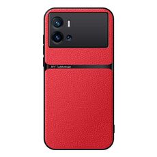 Per vivo iQOO 9 Pro Custodia per telefono antiurto magnetica in pelle Litchi a copertura totale (rossa)