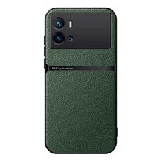 Per vivo iQOO 9 Pro Custodia per telefono antiurto magnetica in pelle Litchi a copertura totale (verde)