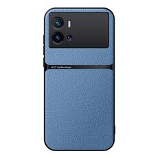 Per vivo iQOO 9 Pro Custodia per telefono antiurto magnetica in pelle Litchi a copertura totale (blu)