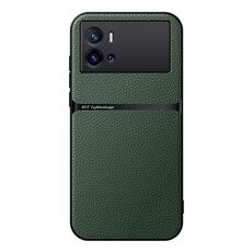 Per vivo iQOO 9 Custodia per telefono antiurto magnetica in pelle Litchi con copertura completa (verde)