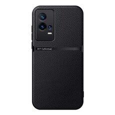Per vivo iQOO 8 Pro Custodia per telefono antiurto magnetica in pelle Litchi a copertura totale (nera)