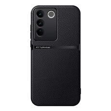 Per vivo S16 / S16 Pro Custodia per telefono antiurto magnetica in pelle Litchi a copertura totale (nera)