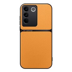Per vivo S16 / S16 Pro Custodia per telefono antiurto magnetica in pelle Litchi a copertura totale (giallo)