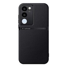 Per vivo S17 / S17 Pro Custodia per telefono antiurto magnetica in pelle Litchi a copertura totale (nera)