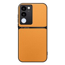 Per vivo S17 / S17 Pro Custodia per telefono antiurto magnetica in pelle Litchi a copertura totale (giallo)