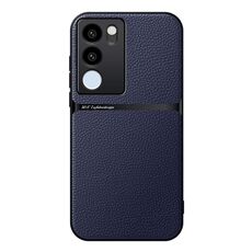 Per vivo S17 / S17 Pro Custodia per telefono antiurto magnetica in pelle Litchi a copertura totale (blu navy)
