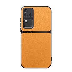 Per vivo S18 Pro / vivo V30 Pro Custodia per telefono antiurto magnetica in pelle Litchi a copertura totale (giallo)