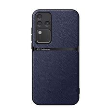 Per vivo S18 Pro / vivo V30 Pro Custodia per telefono antiurto magnetica in pelle Litchi a copertura totale (blu navy)