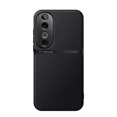 Per vivo S19 Custodia per telefono antiurto magnetica in pelle Litchi con copertura completa (nera)