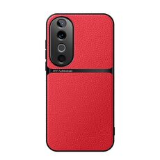 Per vivo S19 Custodia per telefono antiurto magnetica in pelle Litchi con copertura completa (rossa)