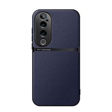 Per vivo S19 Pro / vivo V40 Custodia per telefono antiurto magnetica in pelle Litchi a copertura totale (blu navy)