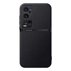 Per vivo X60 Pro+ Custodia per telefono antiurto magnetica in pelle Litchi con copertura completa (nera)