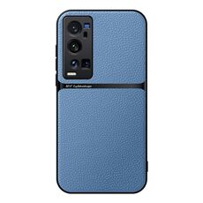 Per vivo X60 Pro+ Custodia per telefono antiurto magnetica in pelle Litchi con copertura completa (blu)