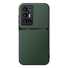 Per vivo X70 Pro+ Custodia per telefono antiurto magnetica in pelle Litchi con copertura totale (verde)