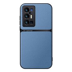 Per vivo X70 Pro+ Custodia per telefono antiurto magnetica in pelle Litchi con copertura completa (blu)