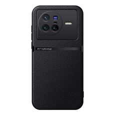 Per vivo X80 Custodia per telefono antiurto magnetica in pelle Litchi con copertura completa (nera)