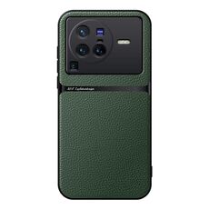 Per vivo X80 Pro Custodia per telefono antiurto magnetica in pelle Litchi con copertura completa (verde)
