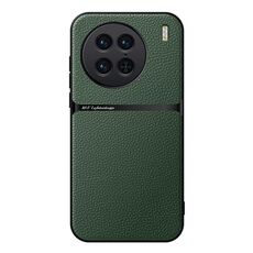 Per vivo X90 Pro Custodia per telefono antiurto magnetica in pelle Litchi con copertura completa (verde)
