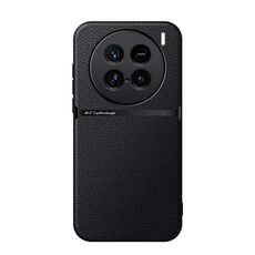 Per vivo X100 Ultra Litchi Leather Magnetic Full Coverage Antiurto Custodia per telefono (Nero)