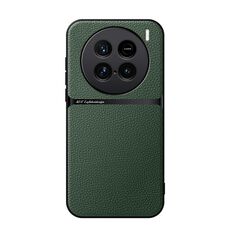 Per vivo X100 Ultra Litchi Leather Magnetic Full Coverage Antiurto Custodia per telefono (verde)