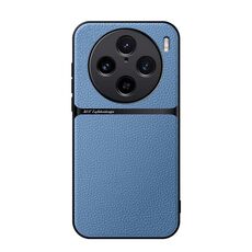 Per vivo X100 Pro Custodia per telefono antiurto magnetica in pelle Litchi con copertura completa (blu)