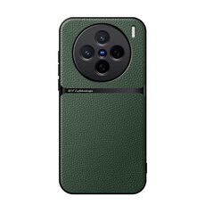 Per vivo X200 Custodia per telefono antiurto magnetica in pelle Litchi con copertura completa (verde)