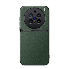 Per vivo X200 Pro Custodia per telefono antiurto magnetica in pelle Litchi con copertura completa (verde)