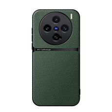 Per vivo X200 Pro mini Custodia per telefono antiurto magnetica in pelle Litchi con copertura completa (verde)