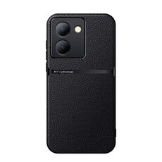 Per vivo Y78 Custodia per telefono antiurto magnetica in pelle Litchi con copertura completa (nera)