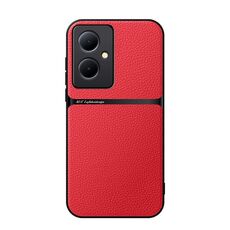 Per vivo Y78+ Custodia per telefono antiurto magnetica in pelle Litchi con copertura completa (rossa)