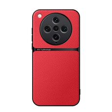 Per OPPO Find X8 Pro Custodia per telefono antiurto magnetica in pelle Litchi con copertura completa (rossa)