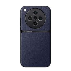 Per OPPO Find X8 Pro Custodia per telefono antiurto magnetica in pelle Litchi con copertura completa (blu navy)