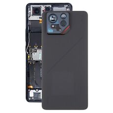 Per Asus ROG Phone 9 Pro 5G Cover posteriore in vetro originale con batteria e cornice per fotocamera (nero opaco)