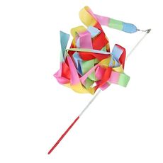 10 pezzi 4 m Nastri per ginnastica ritmica Danza Fitness Giocattoli Attrezzatura sportiva, Colore: Colorato